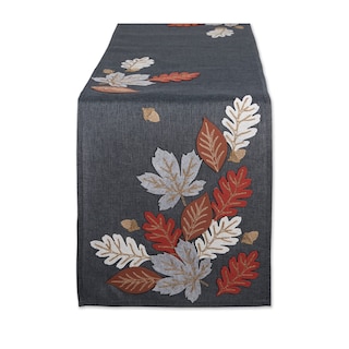 Foto 2 | Camino de Mesa Gris DII Bordado en Otoño 14 x 70 Pulgadas - Venta Internacional