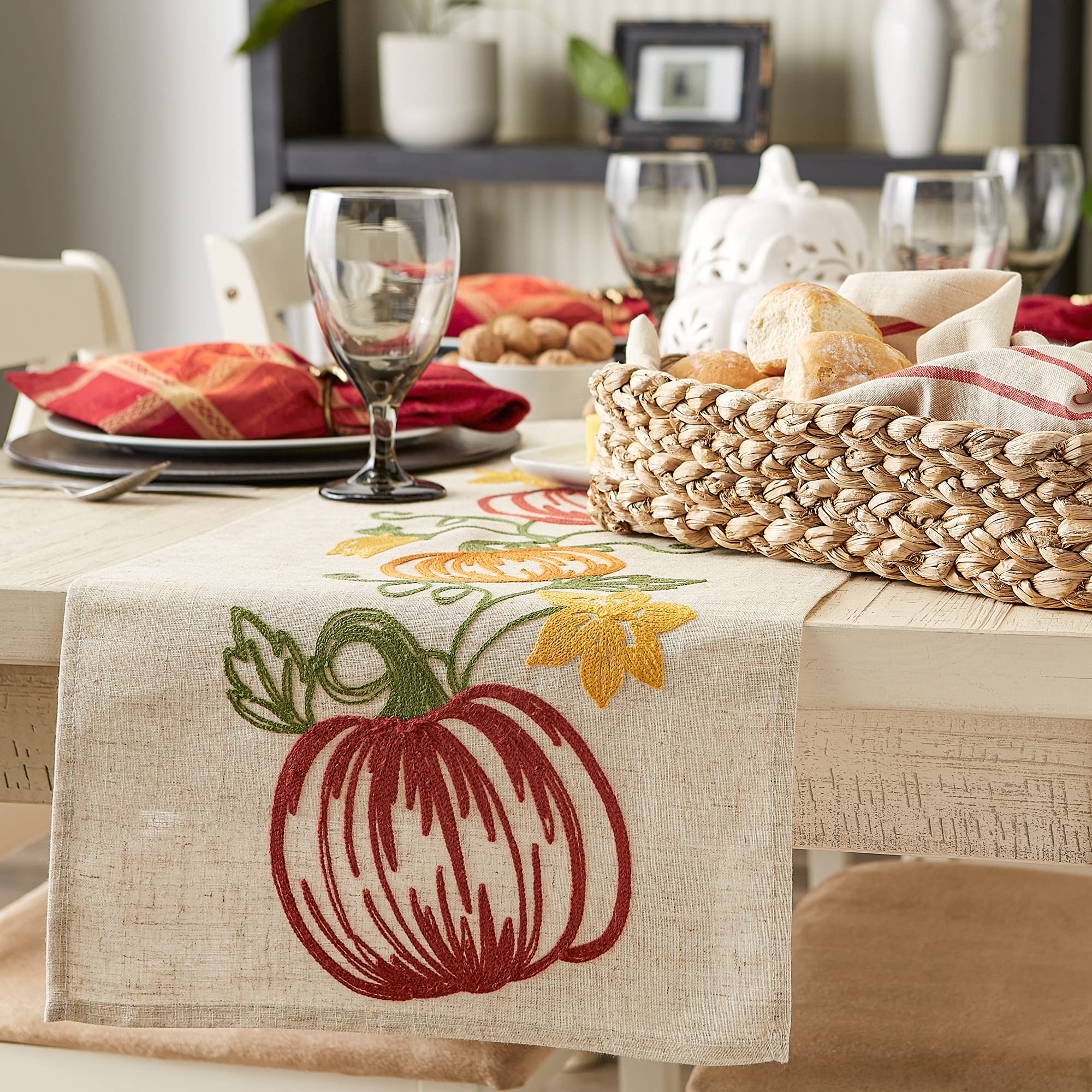 Foto 6 pulgar | Camino de Mesa Multicolor DII Bordado en Otoño 14 x 70 Pulgadas - Venta Internacional