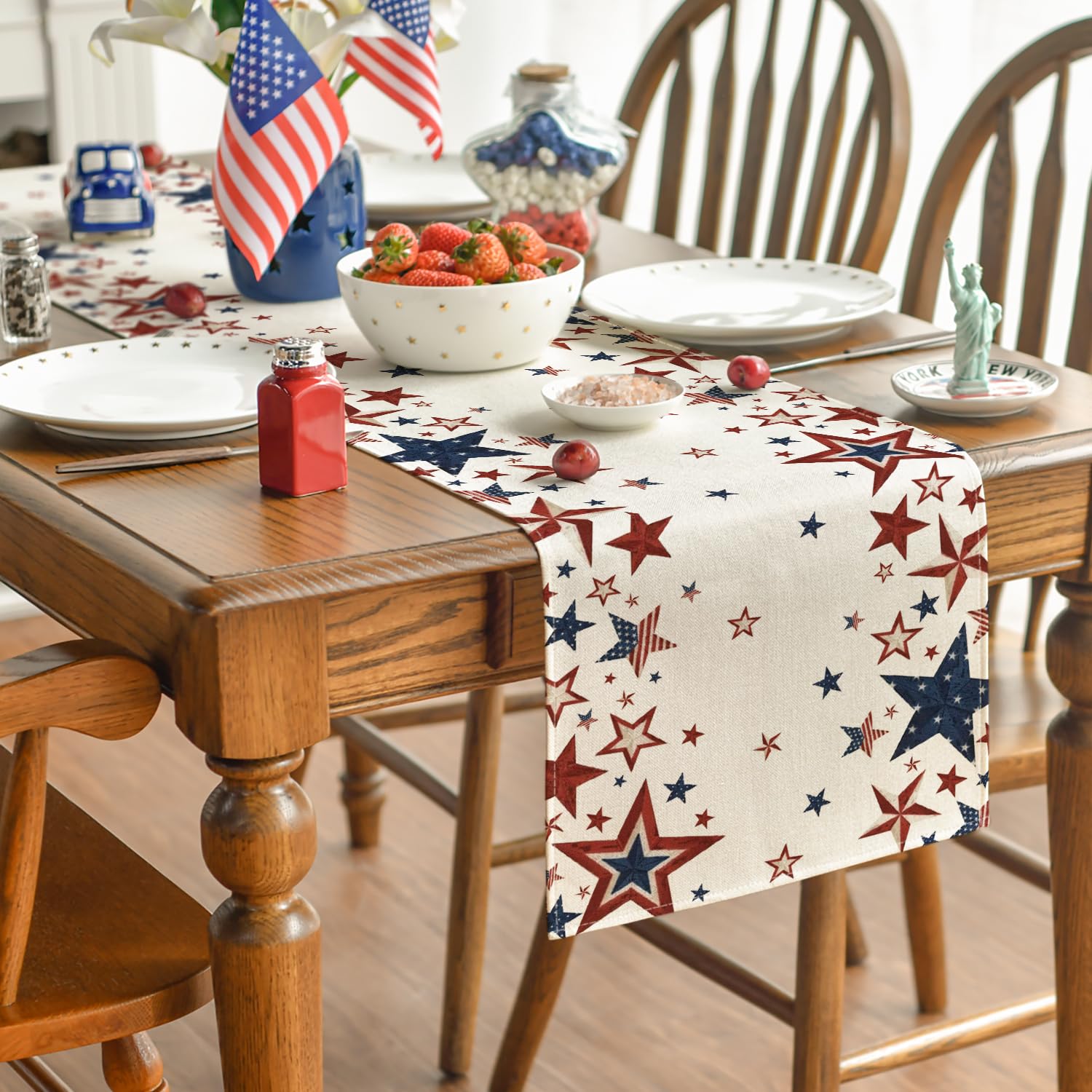Foto 4 | Table Runner Artoid Mode Old Style Stars  Bandera Estadounidense  4 De Julio - Venta Internacional.