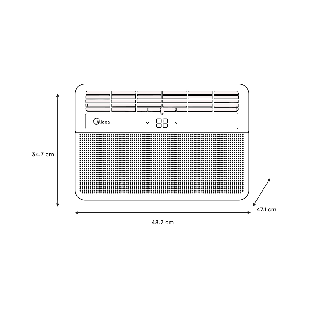 Foto 5 pulgar | Aire Acondicionado Midea Ventana Inverter , 10,000 Btu/hr , Frío Calor, 115v