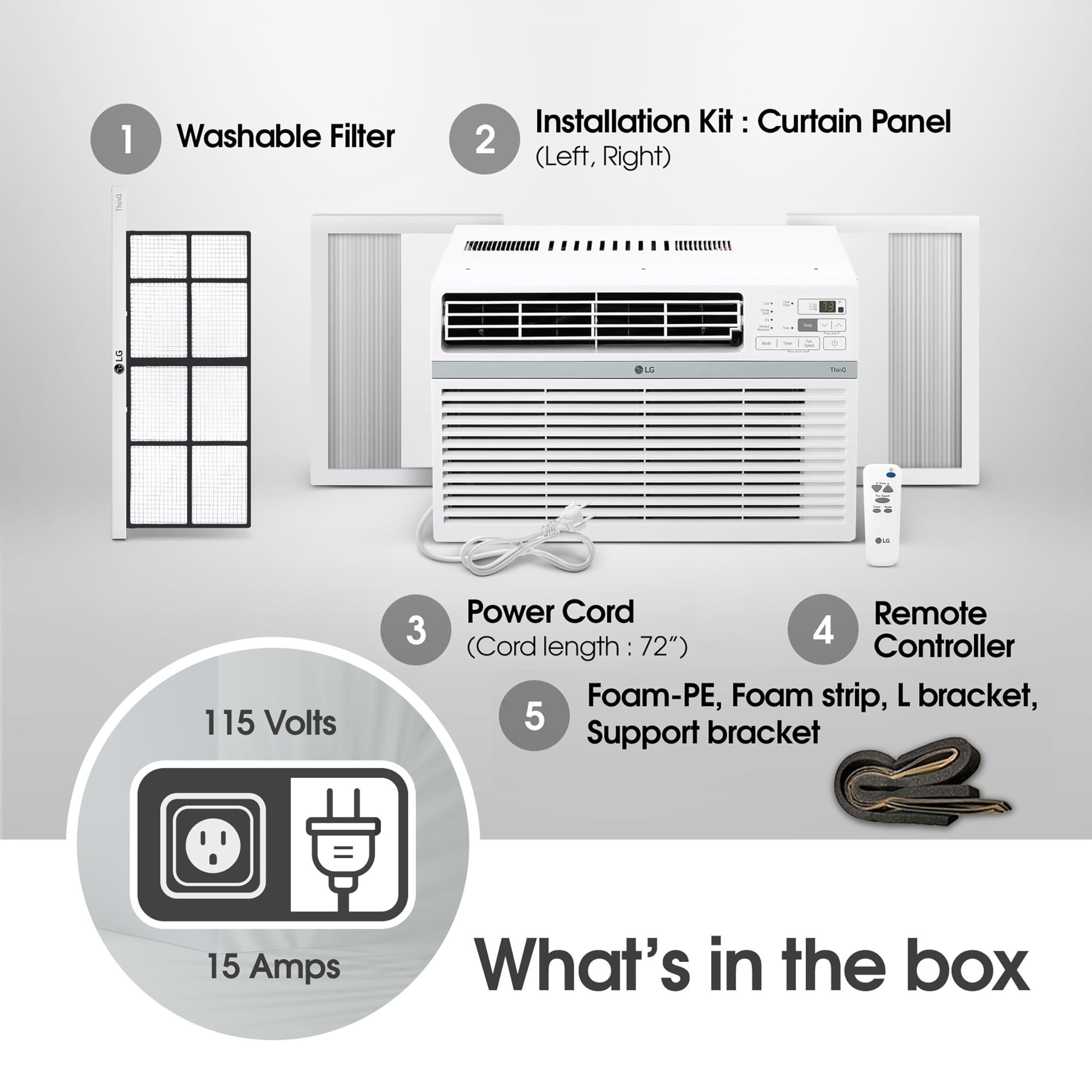 Foto 8 pulgar | Aire Acondicionado de Ventana LG 8000 Btu 115 V 350 M² Blanco - Venta Internacional
