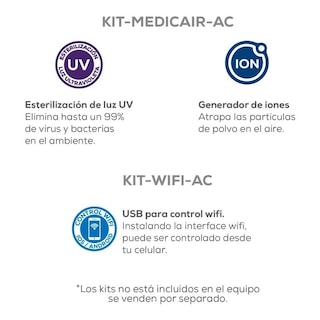 Foto 5 | Minisplit Inverter Medicair Evans Frío 1.5 ton 220 V 6 Filtros