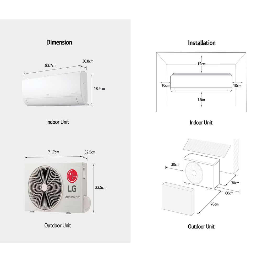 Foto 5 pulgar | Mini Split Lg Vx121c3 color Blanco Dual Inverter Confort 12000