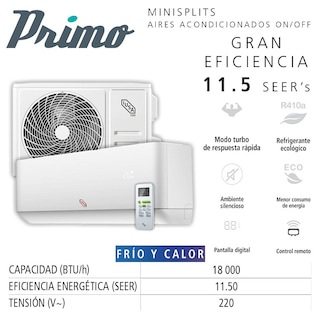 Foto 4 | Aire Acondicionado Tipo Mini Split Frío Y Calor, Iusa Primo 220v