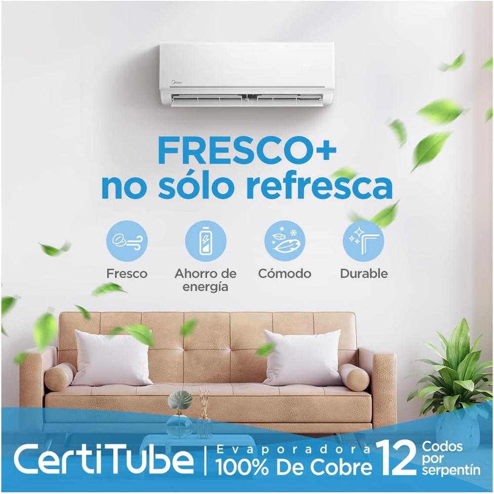 Foto 3 pulgar | Aire Acondicionado Midea Mas12c1agr 1 Ton Solo Frio 110v