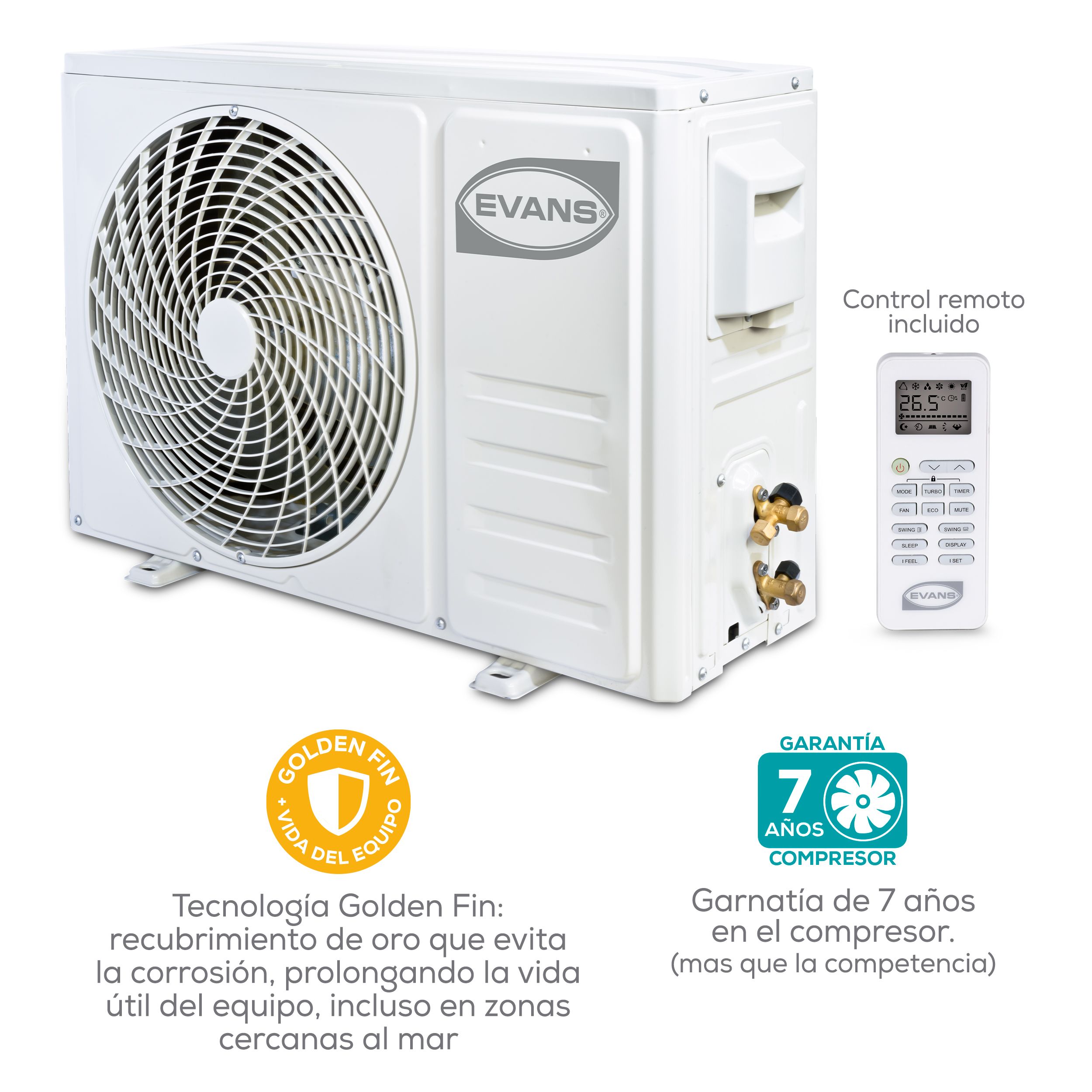 Foto 5 pulgar | Minisplit Inverter Evans 1ton 220v Seer 24 Frio/calor