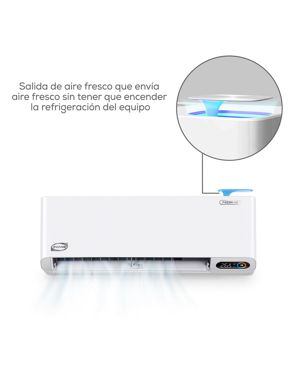 Foto 5 pulgar | Minisplit Inverter Evans 1ton Fresh Air Seer 23 Frio/calor