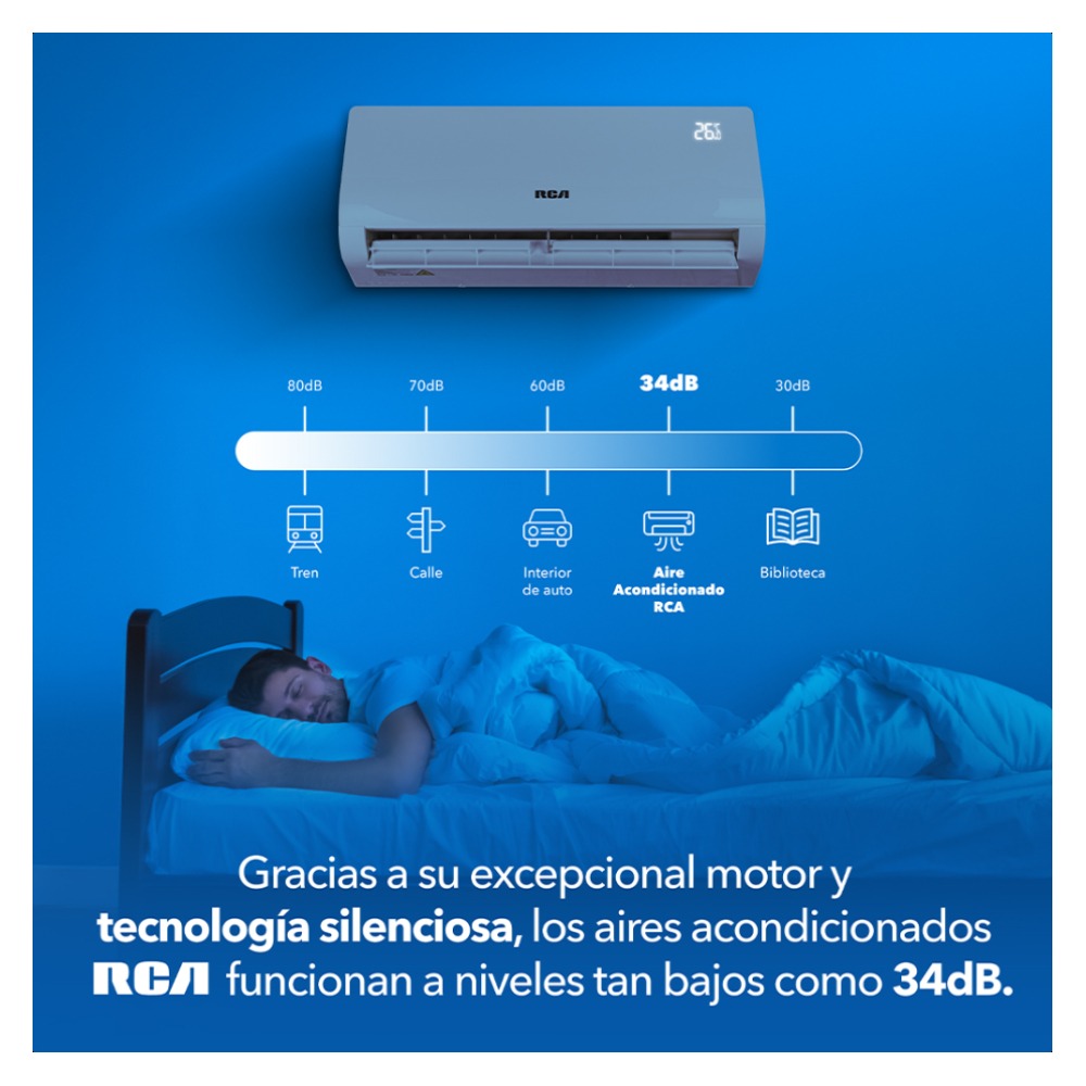 Foto 4 pulgar | Mini Split RCA RCAAMS12F 1 Ton 12000 BTU Enfriamiento Eficiente y Silencioso