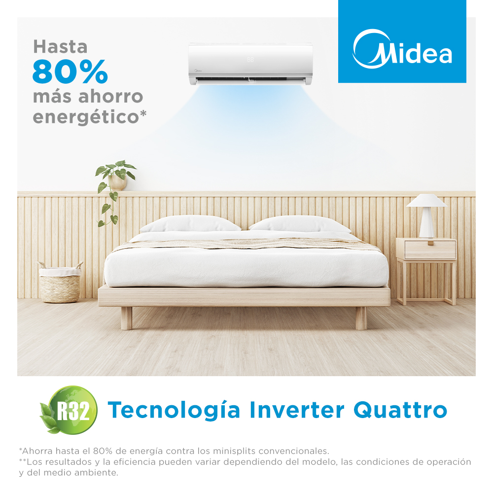 Foto 4 | Minisplit Midea Ecosaver-32 Inverter Seer 18.9, 1.5 Ton, Sólo Frío, 220v