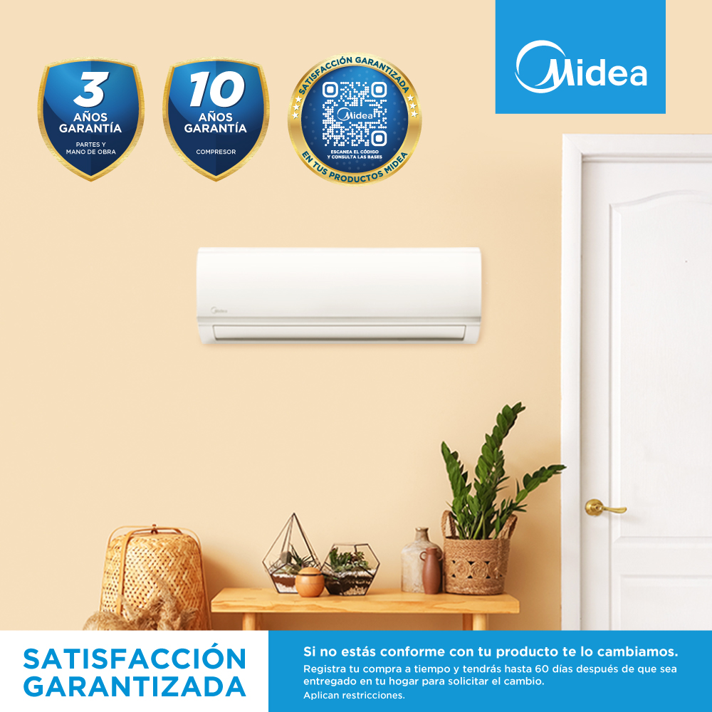 Foto 6 | Minisplit Midea Ecosaver-32 Inverter Seer 18.9, 1.5 Ton, Sólo Frío, 220v