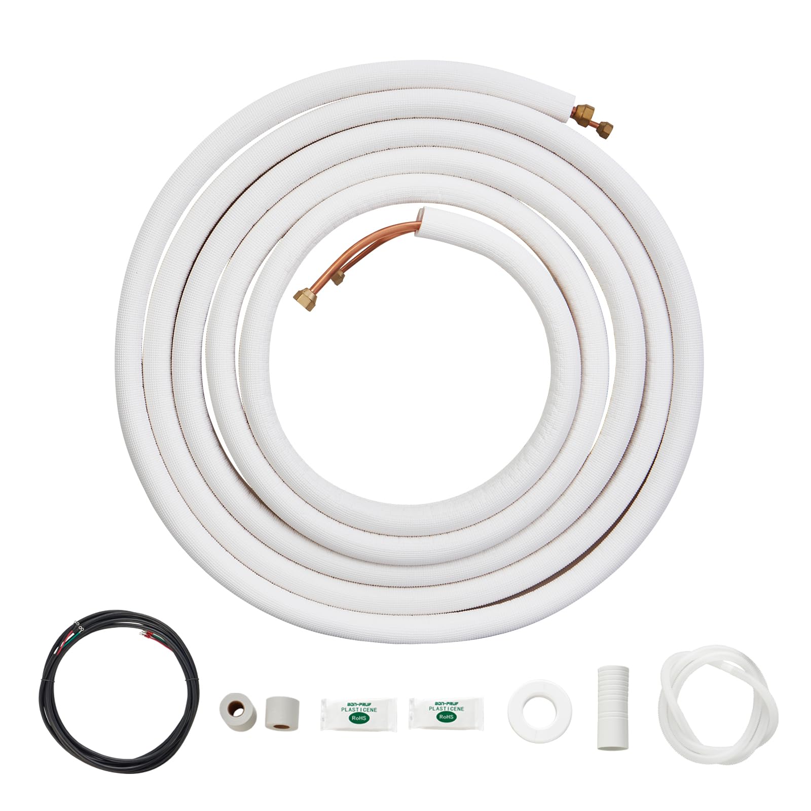 Set Mini Split Line Vevor De 25 Pies Con Tubos De Cobre Y Aislamiento - Venta Internacional.