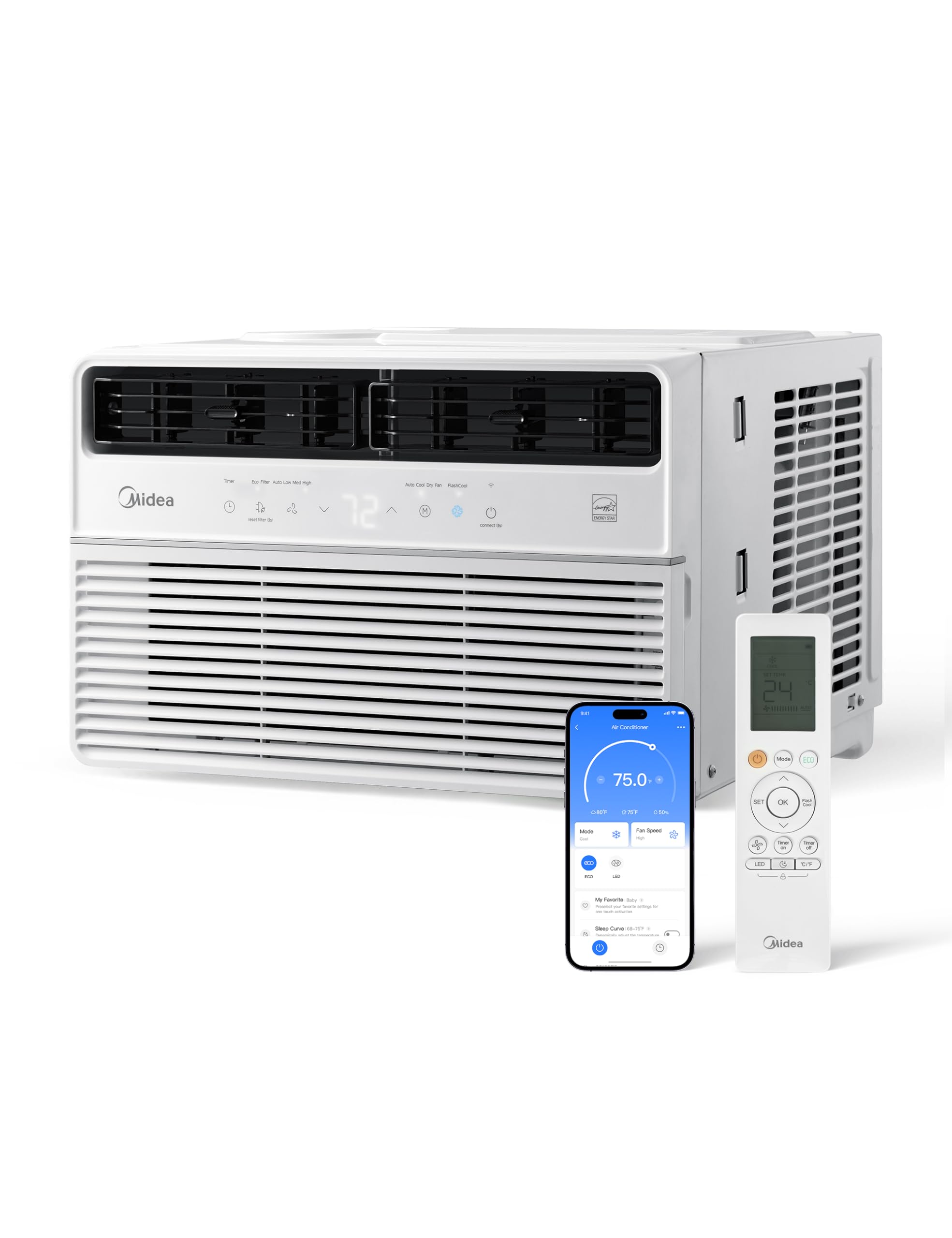 Foto 2 pulgar | Aire Acondicionado de Ventana Midea 115 V Inverter-Venta Internacional