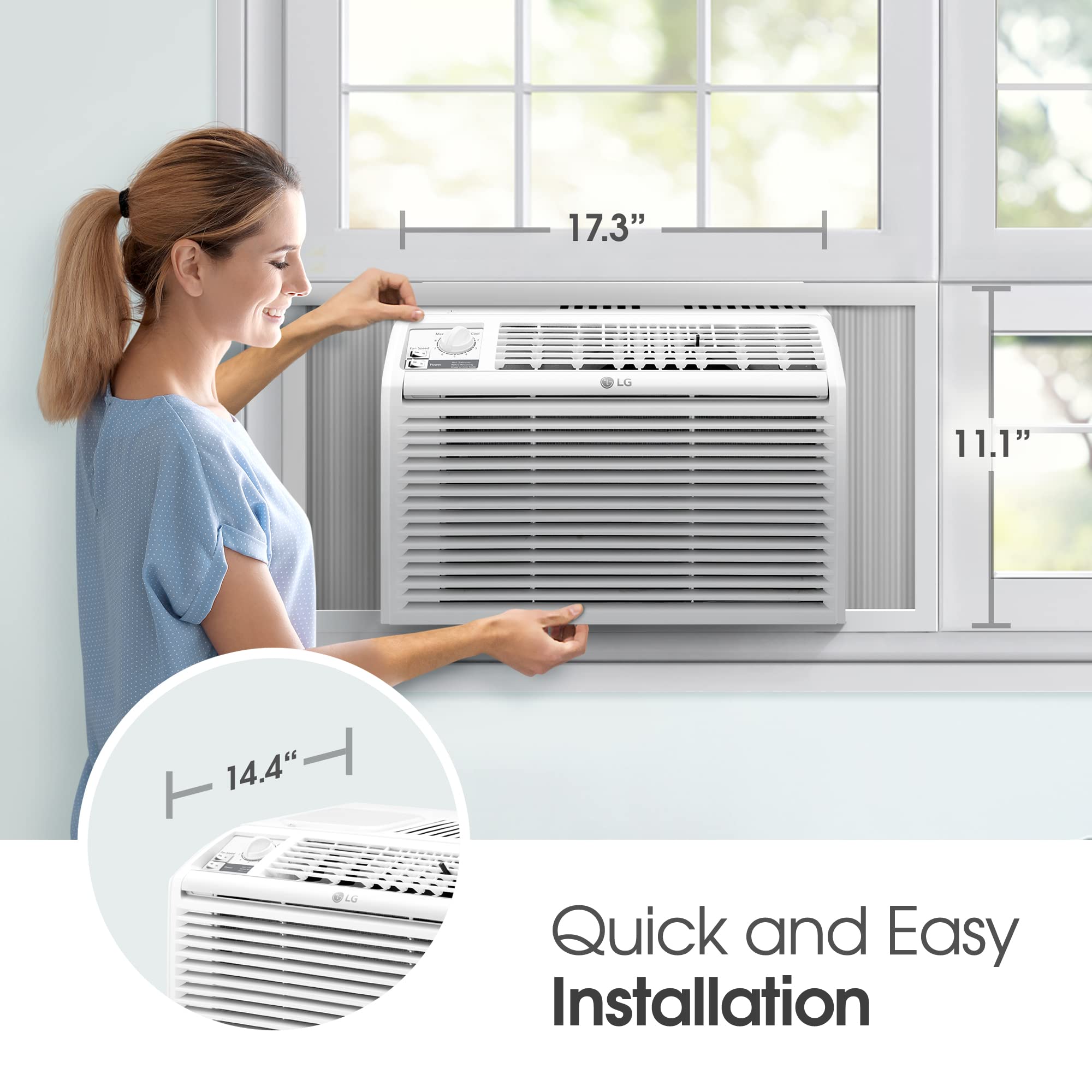 Foto 2 | Aire Acondicionado Lg Window 5000 Btu 150m² Blanco Lw5023 - Venta Internacional.
