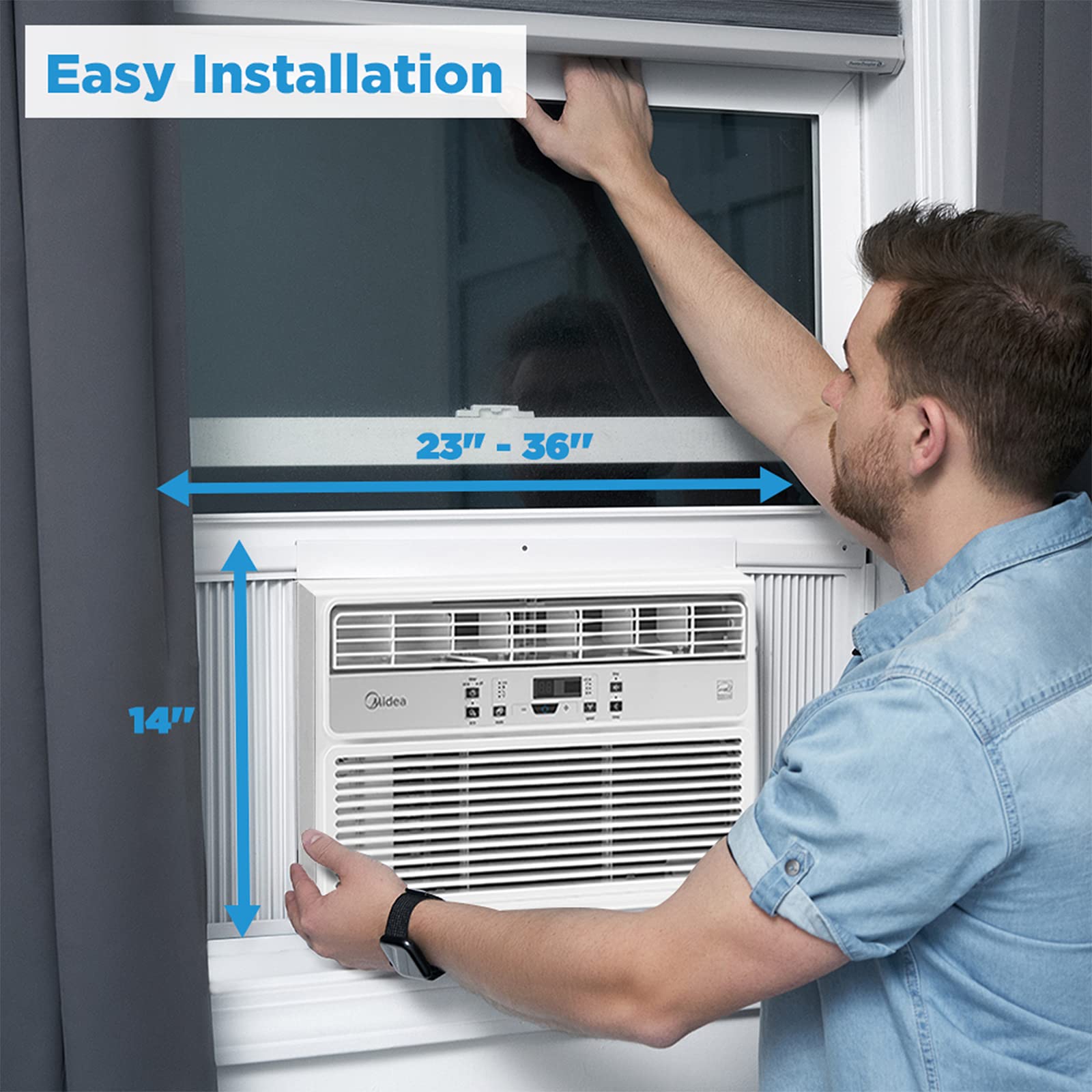 Foto 7 pulgar | Aire Acondicionado De Ventana Midea Easycool 8,000 Btu 350m² - Venta Internacional.