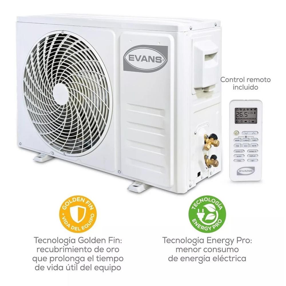 Foto 6 pulgar | Aire Acondicionado Evans Hi-plus12 Mini Split Frío 12000 Btu Blanco Seer 12 208v - 230v Ac-ms-1.0t-1