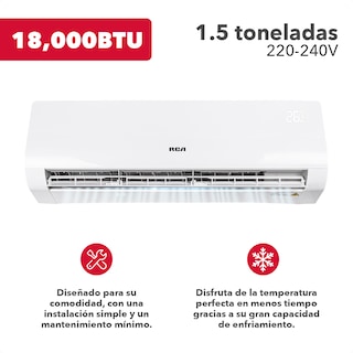 Foto 6 | Mini Split 18 000 Btu - 1.5 Ton Solo Frío 220 V Rca