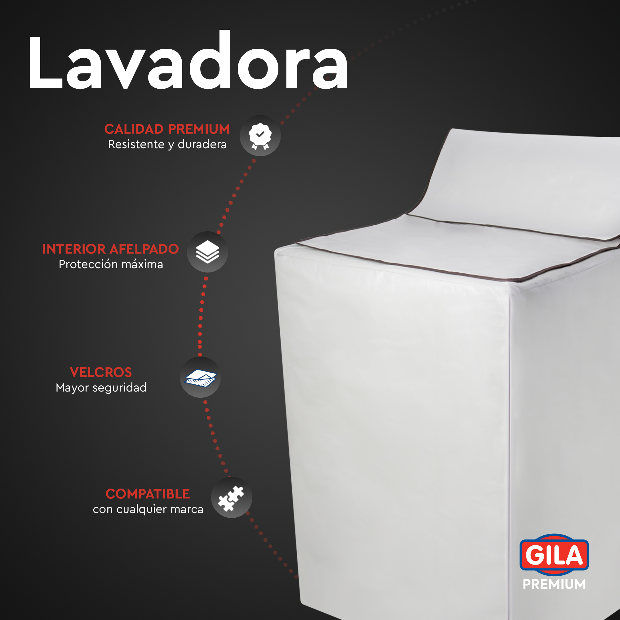 Foto 3 pulgar | Funda Protectora Gila para Lavadora Impermeable color Plata