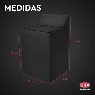 Foto 7 | Funda para Lavadora Gila Impermeable color Negro