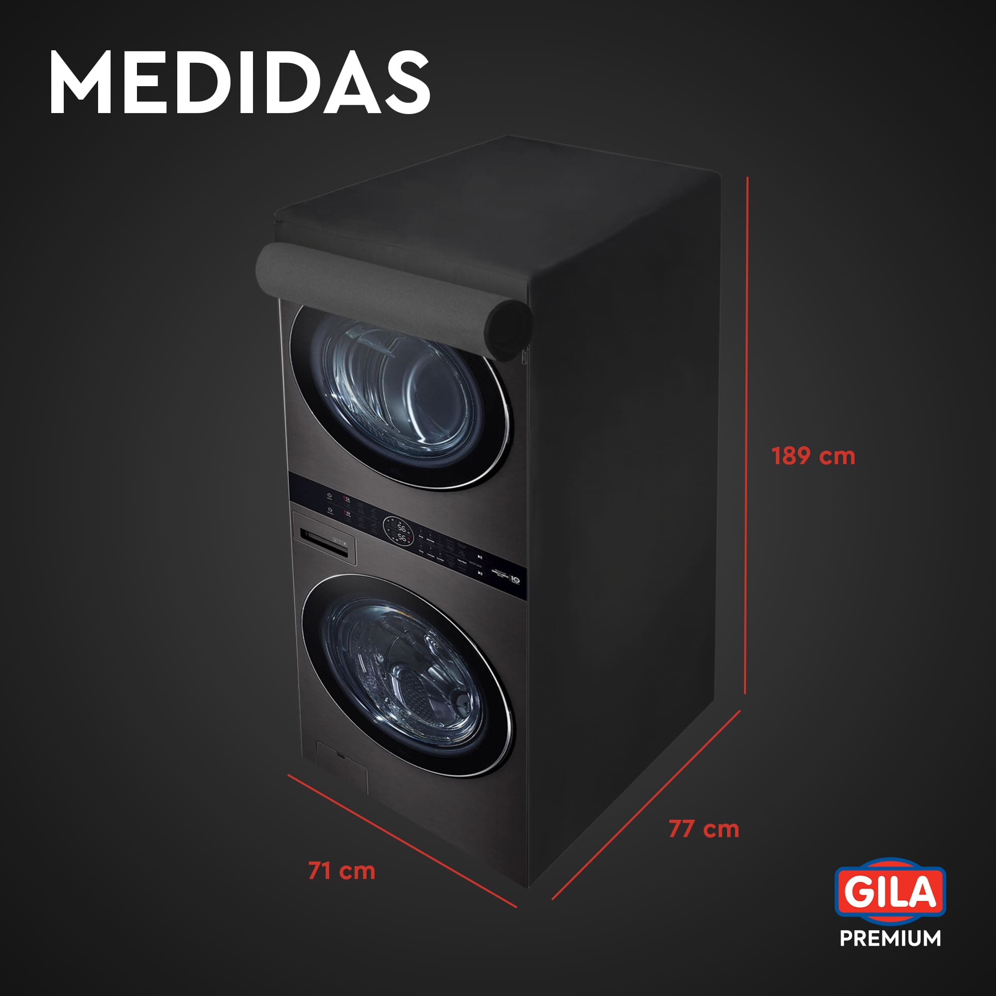 Foto 8 pulgar | Protector Impermeable Premium Gila  para Torre de Lavado Negro