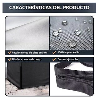 Foto 2 | Funda de Protección Solar Negra Impermeable Universal para Lavadora