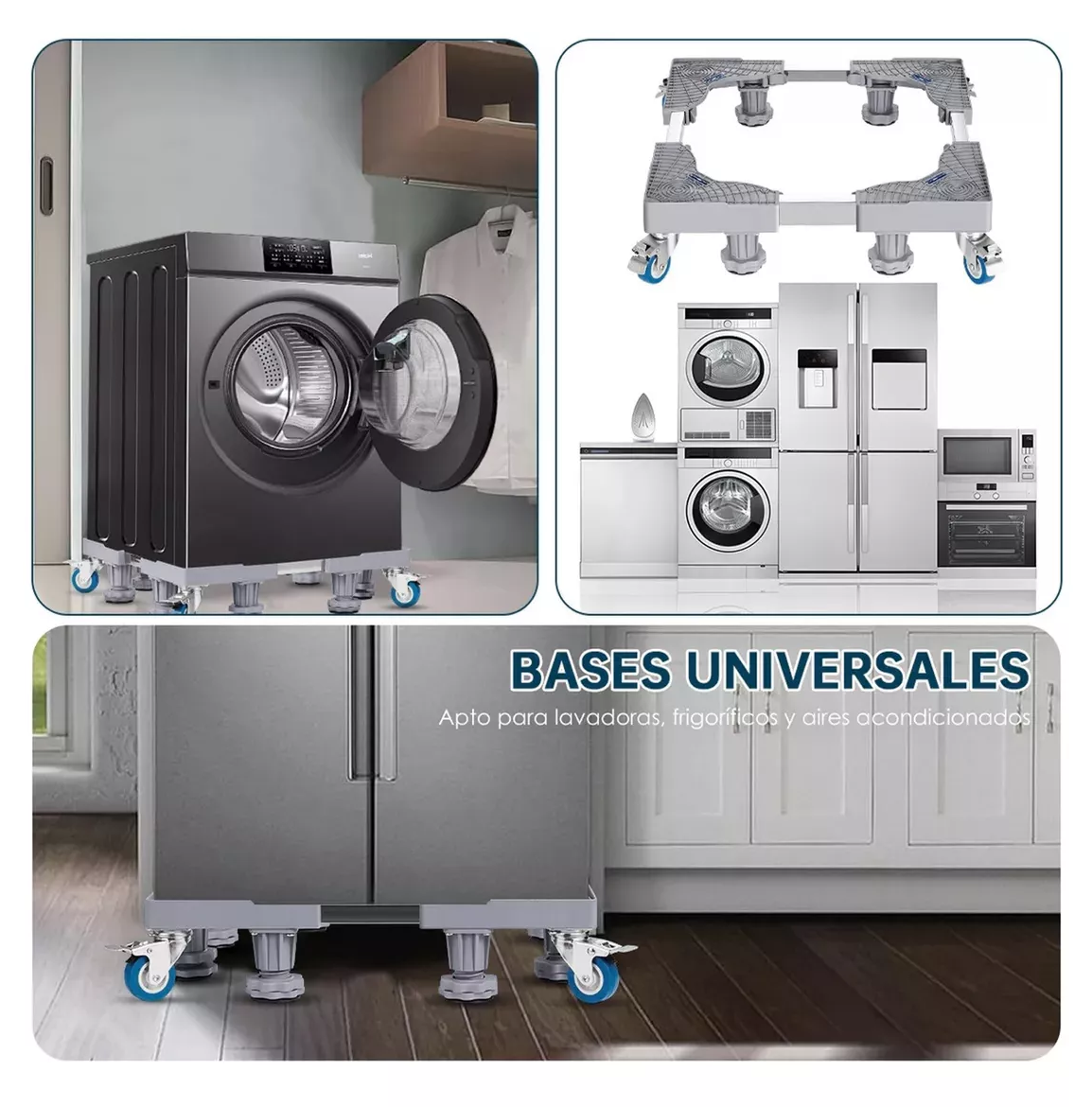 Foto 4 | Base Multifuncional Universal Belug Gris para Lavadoras y Frigoríficos