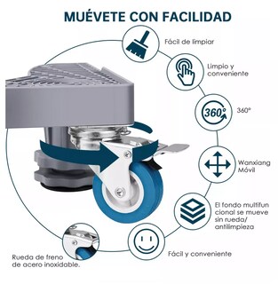 Foto 5 | Base Multifuncional Universal Belug Gris para Lavadoras y Frigoríficos