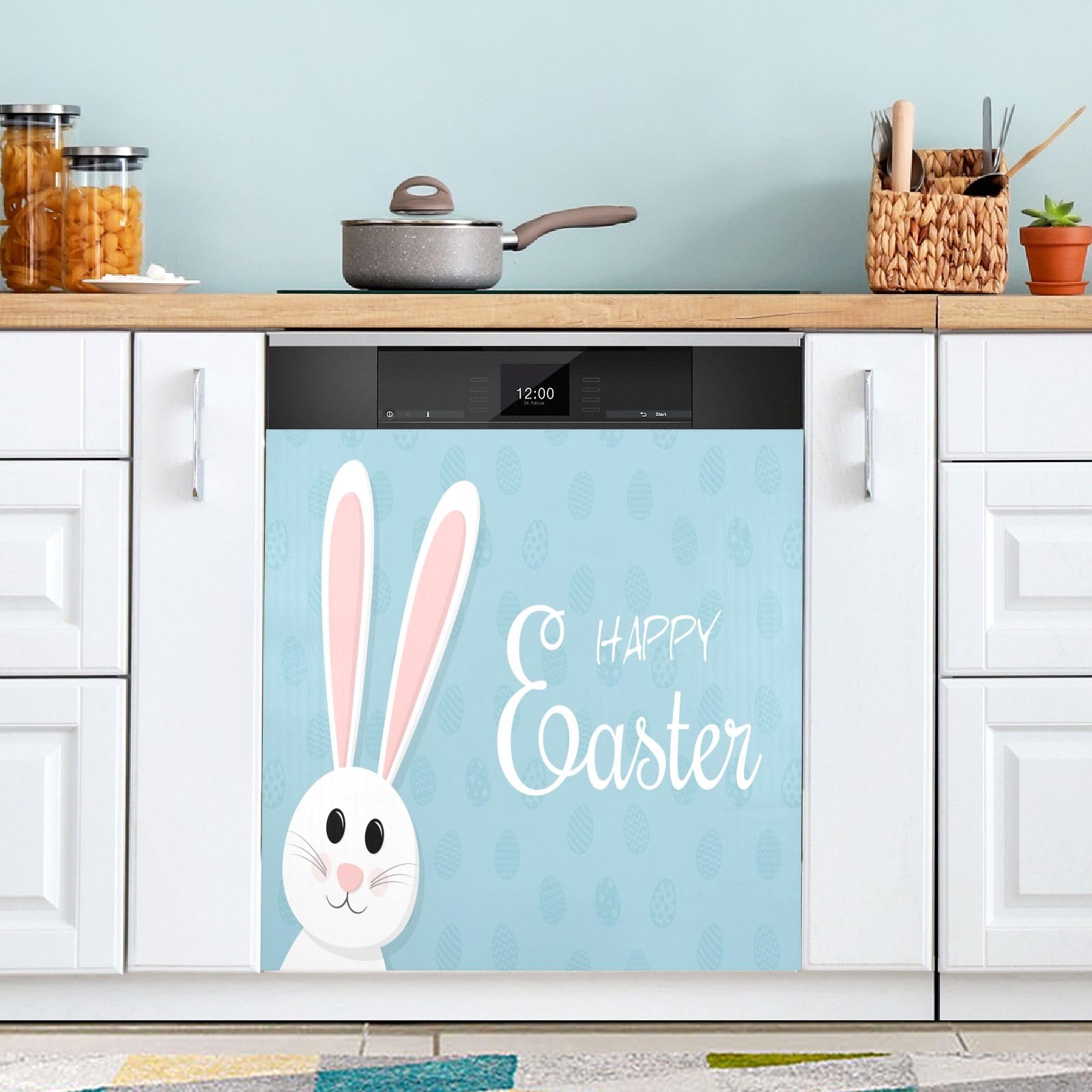 Funda Magnética Para Lavavajillas Bolaz Happy Easter 58,42 Cm De Ancho X 66,04 Cm De Alto - Venta Internacional.