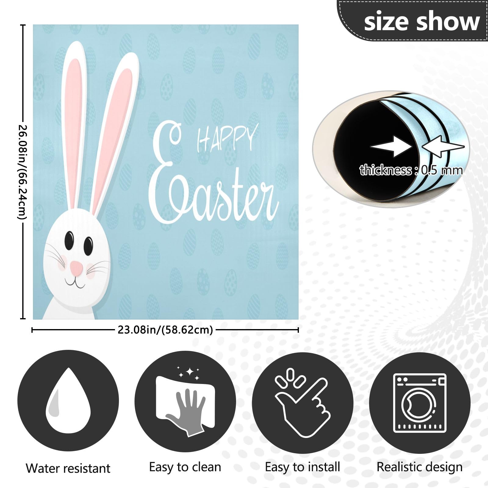 Foto 4 pulgar | Funda Magnética Para Lavavajillas Bolaz Happy Easter 58,42 Cm De Ancho X 66,04 Cm De Alto - Venta Internacional.