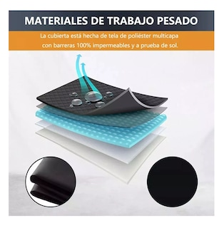 Foto 4 | Funda De Protección Solar Impermeable Universal Para Lavadora Negro