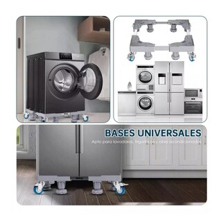 Foto 4 | Base Multifuncional Universal Para Lavadoras, Frigoríficos. Belug Gris