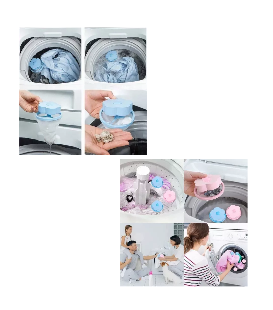 Foto 4 pulgar | Filtro Pelo Reutilizable Para Lavadora Bolas Secadora 20 Pcs