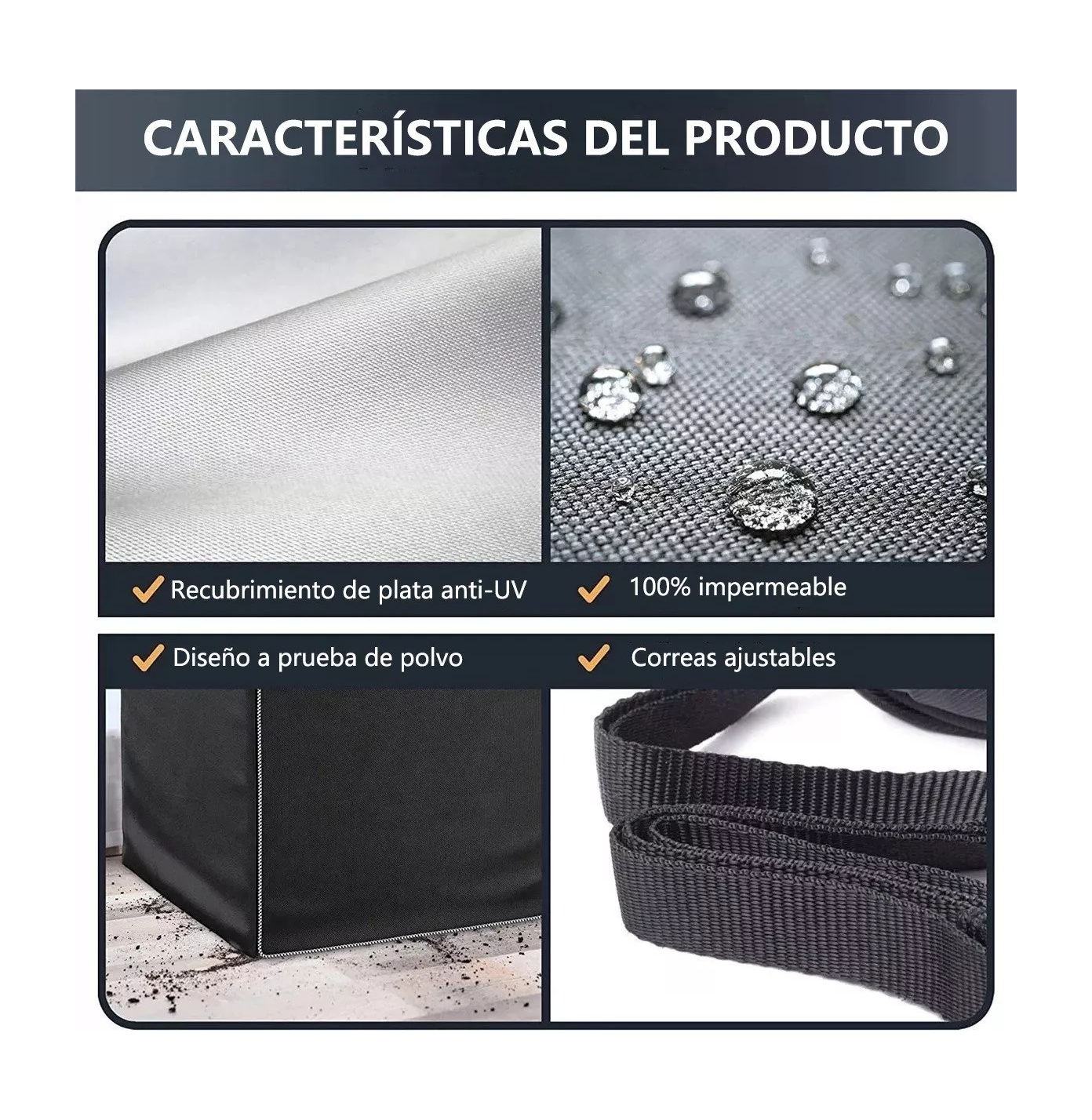 Foto 3 pulgar | Funda De Protección Solar Impermeable Universal Para Lavadora Negro
