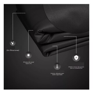 Foto 5 | Funda De Lavadora Belug Impermeable Y Resistente A Rayos Uv Negro