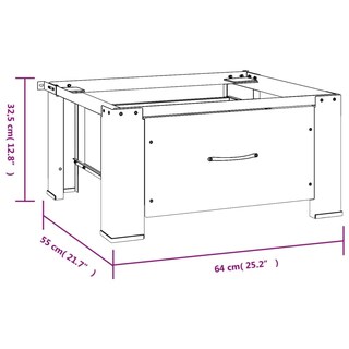 Foto 7 | Pedestal Para Lavadora Vidaxl De Acero Pesado Con Cajón - Venta Internacional.