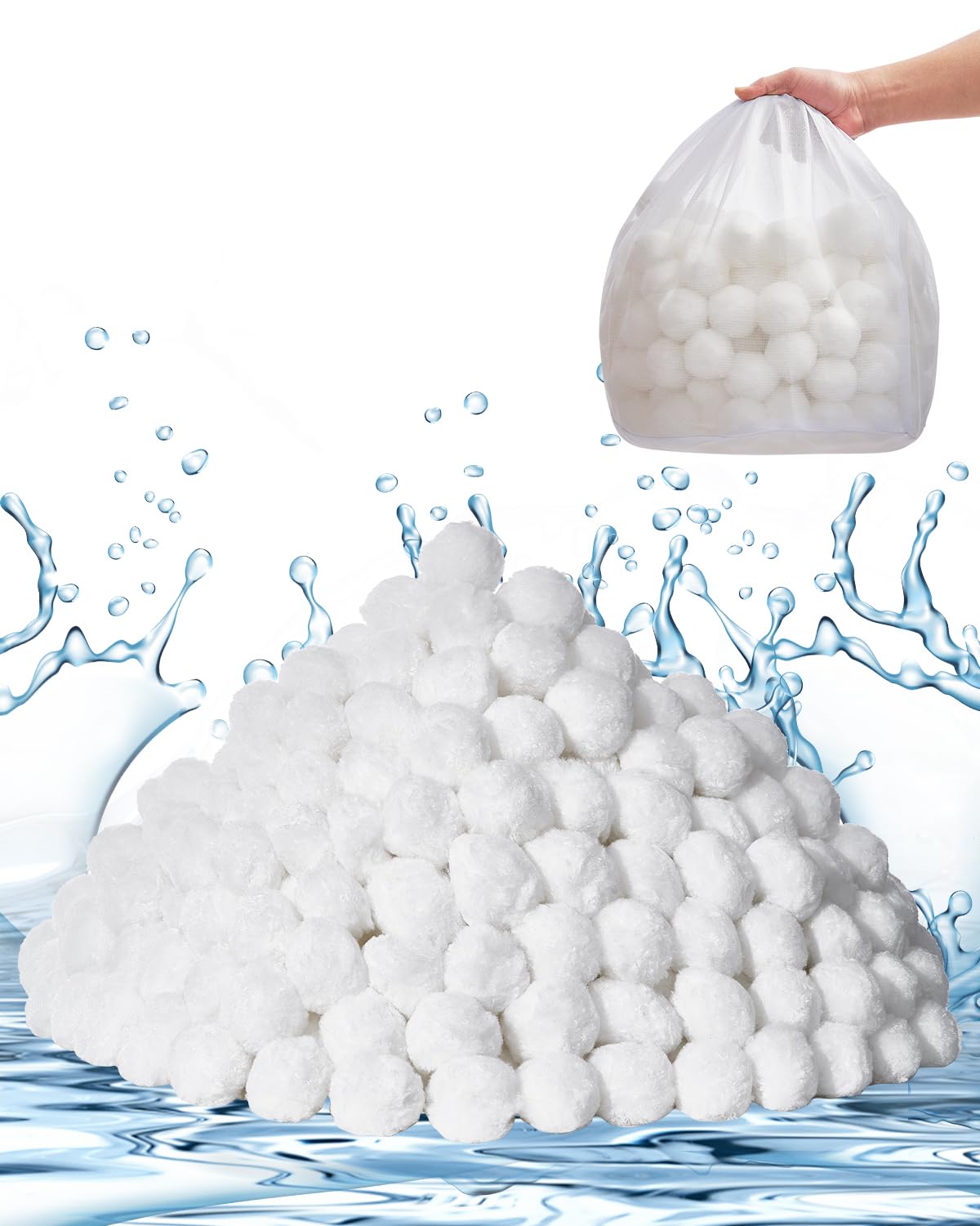 Foto 2 pulgar | Bolas De Filtro De Piscina Vevor Para Filtro De Arena, 2,1 Kg, Reutilizables - Venta Internacional.
