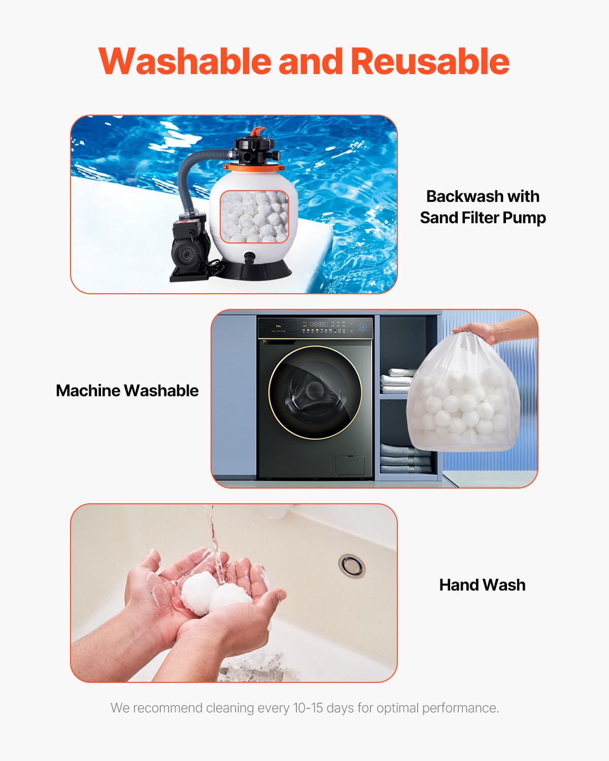 Foto 5 pulgar | Bolas De Filtro De Piscina Vevor Para Filtro De Arena, 2,1 Kg, Reutilizables - Venta Internacional.
