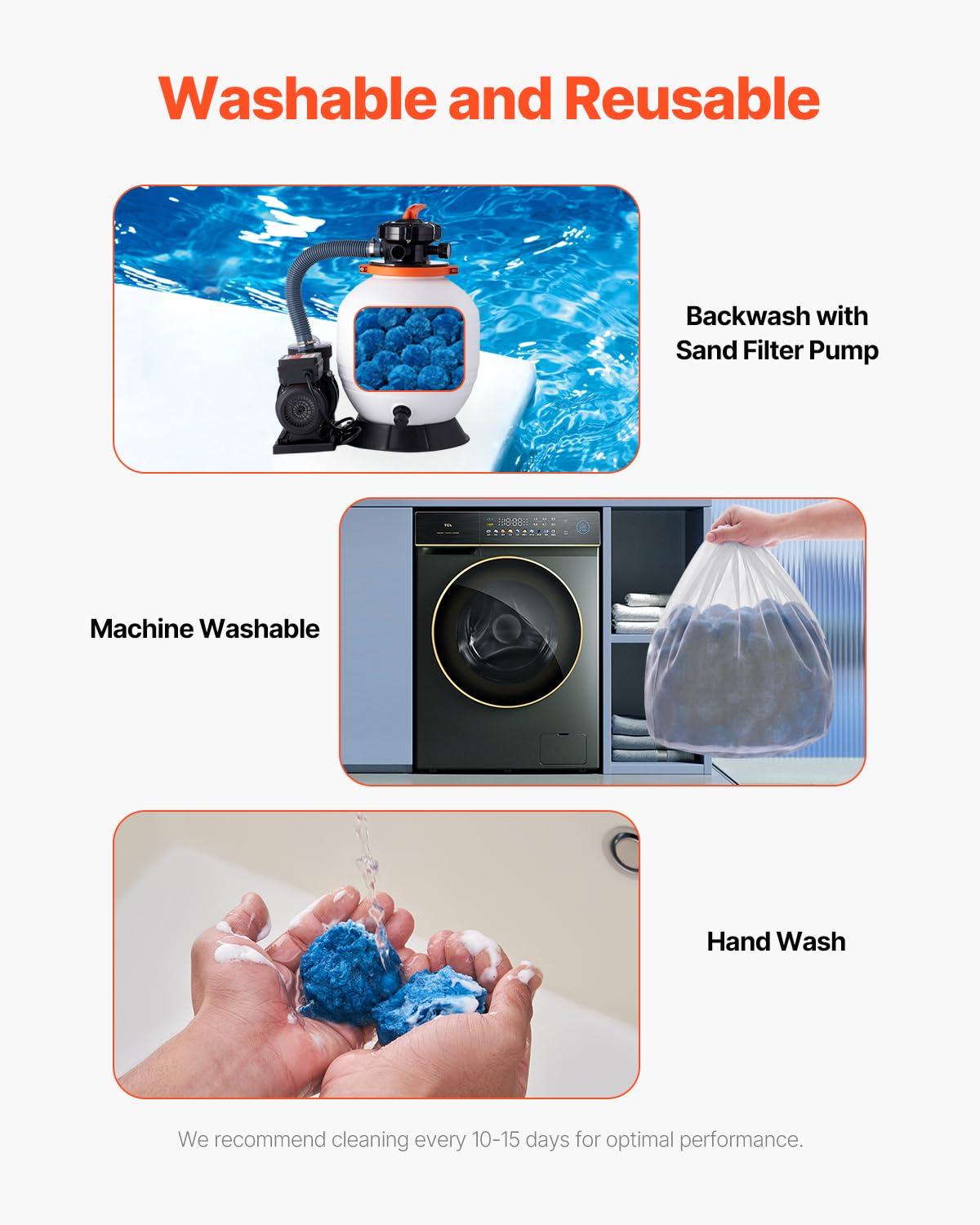 Foto 5 pulgar | Bolas De Filtro De Piscina Vevor Para Filtro De Arena, 1,8 Kg, Poliéster Azul - Venta Internacional.