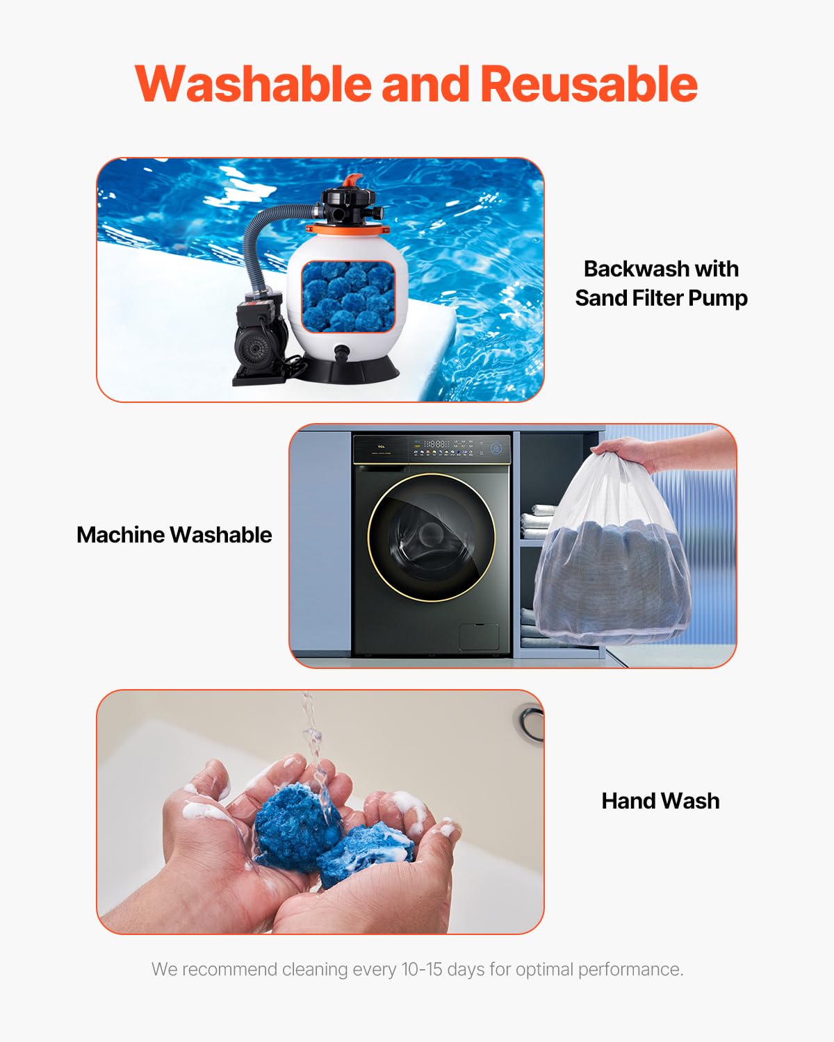 Foto 5 pulgar | Bolas De Filtro De Piscina Vevor Para Filtro De Arena, 1,4 Kg, Reutilizables, Color Azul - Venta Internacional.