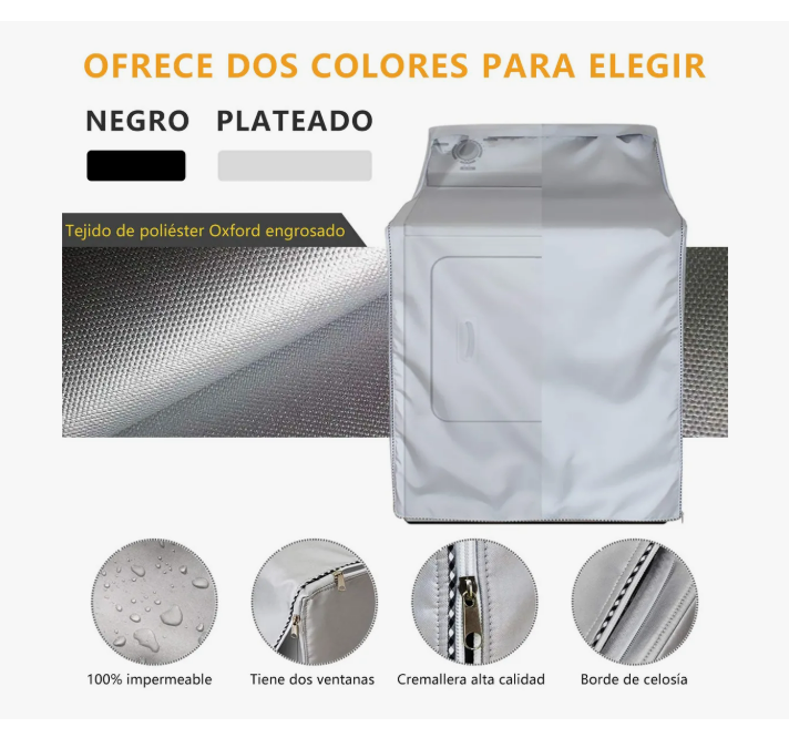 Foto 2 | Impermeable Y Resistente A Rayos Uv Funda Para Lavadora