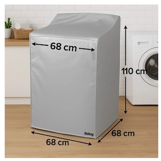 Foto 2 | Cubre Lavadora O Secadora De Vinil Impermeable Quita Pon Belug Gris