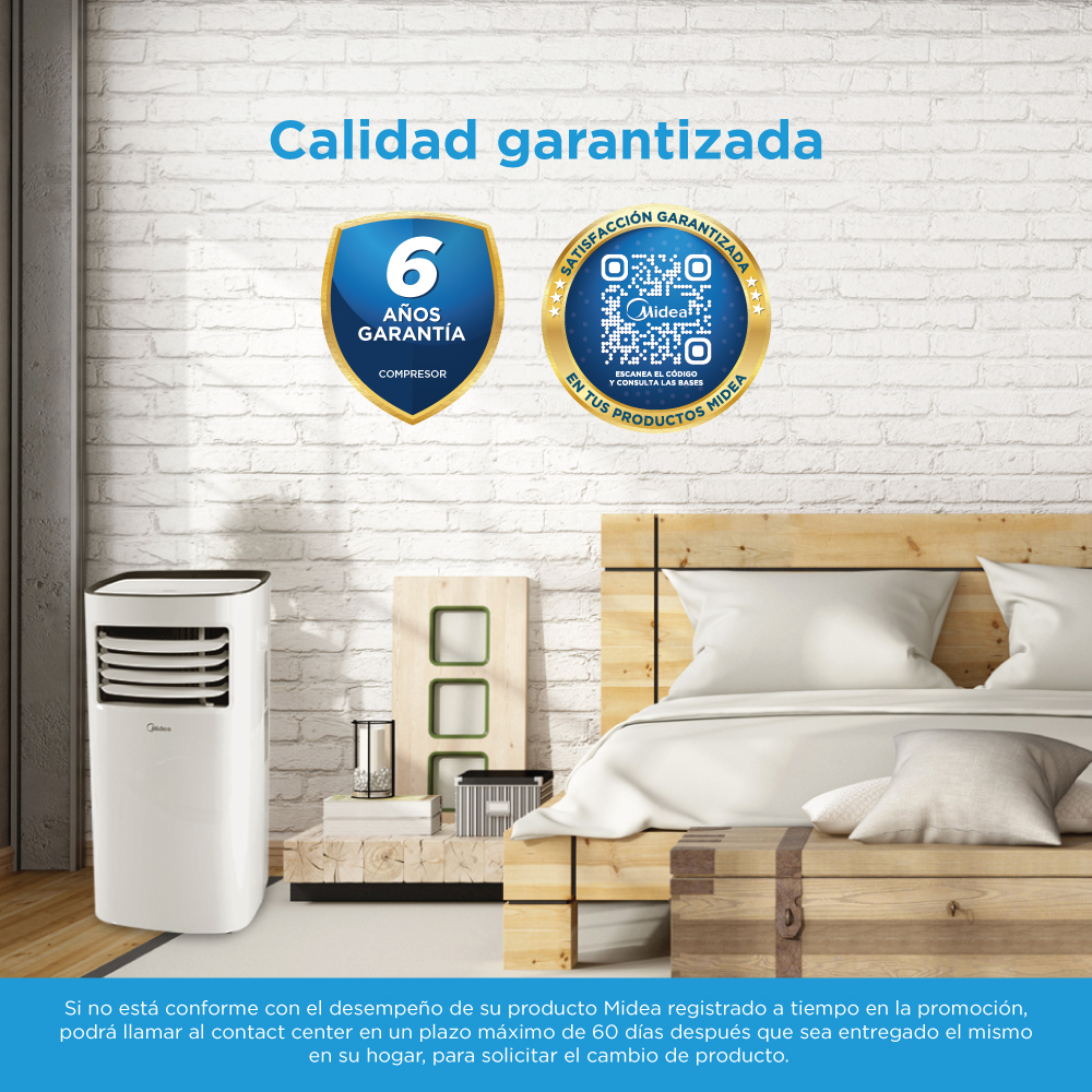 Foto 9 pulgar | Aire Acondicionado Portátil Midea 1 Ton Frío 115v color Blanco