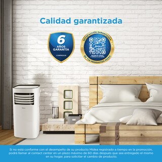 Foto 8 | Aire Acondicionado Portátil Midea 1 Ton Frío 115v color Blanco
