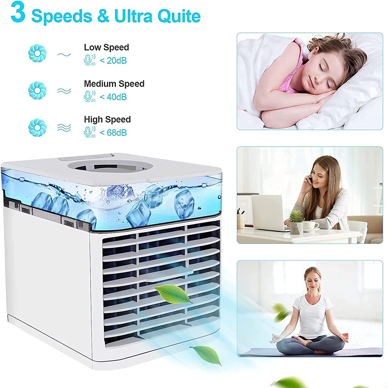 Foto 8 | Artic Air Cooler Mini Aire Acondicionado Portátil, Luz Led, Filtro Esterilizador. Alta Calidad Y