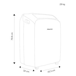 Foto 7 | Aire Acondicionado Portátil Hisense AP12CWN1 color Blanco Wifi 32m2 12,000 Btu