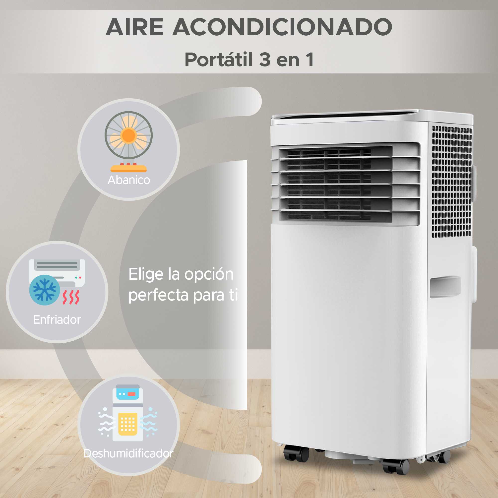 Foto 3 pulgar | Aire Acondicionado Portátil Sky Care - Enfría Deshumidifica Y Ventila Es Silencioso Ahorrador