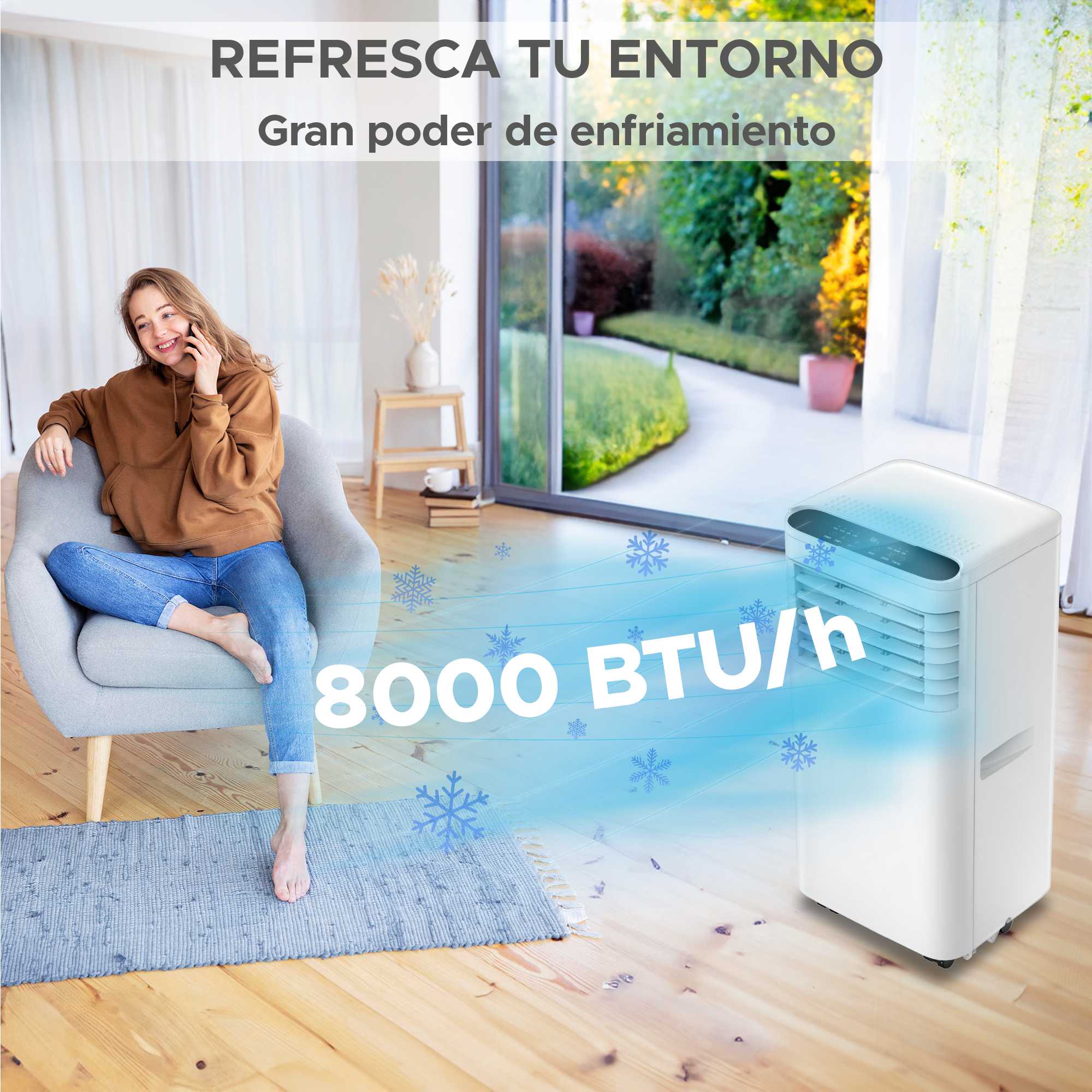 Foto 5 | Aire Acondicionado Portátil Sky Care - Enfría Deshumidifica Y Ventila Es Silencioso Ahorrador