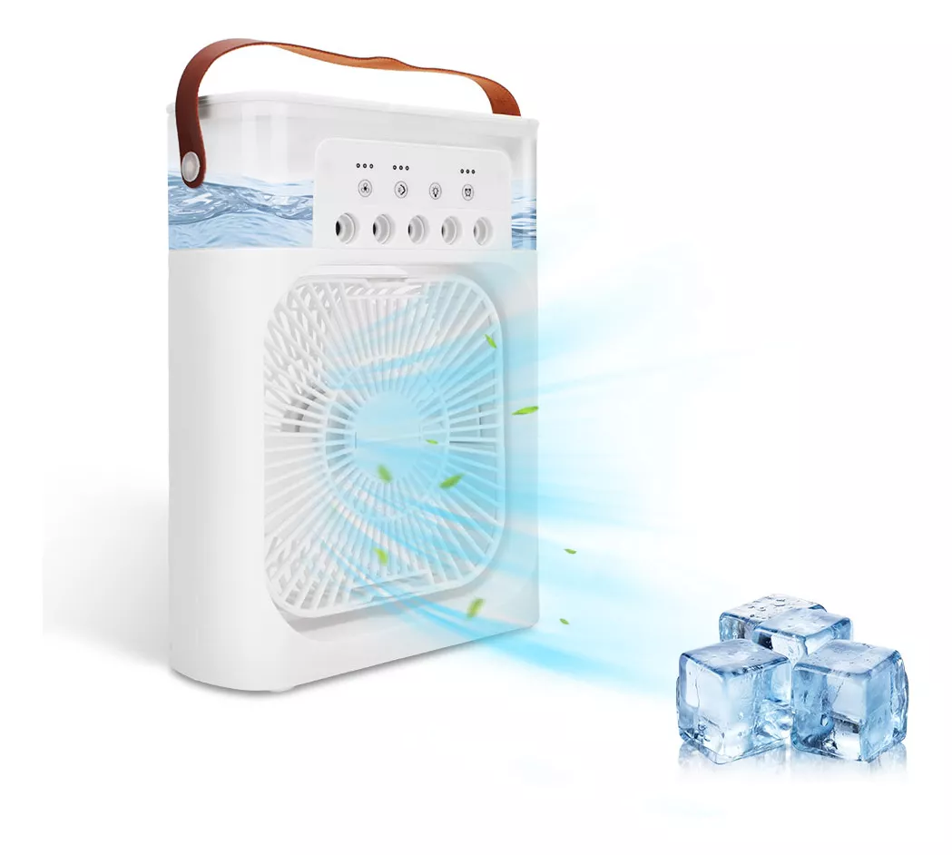 Mini Ventilador Refrigeración Por Agua Aire Frío Humidificador Portátil Usb Con Luces