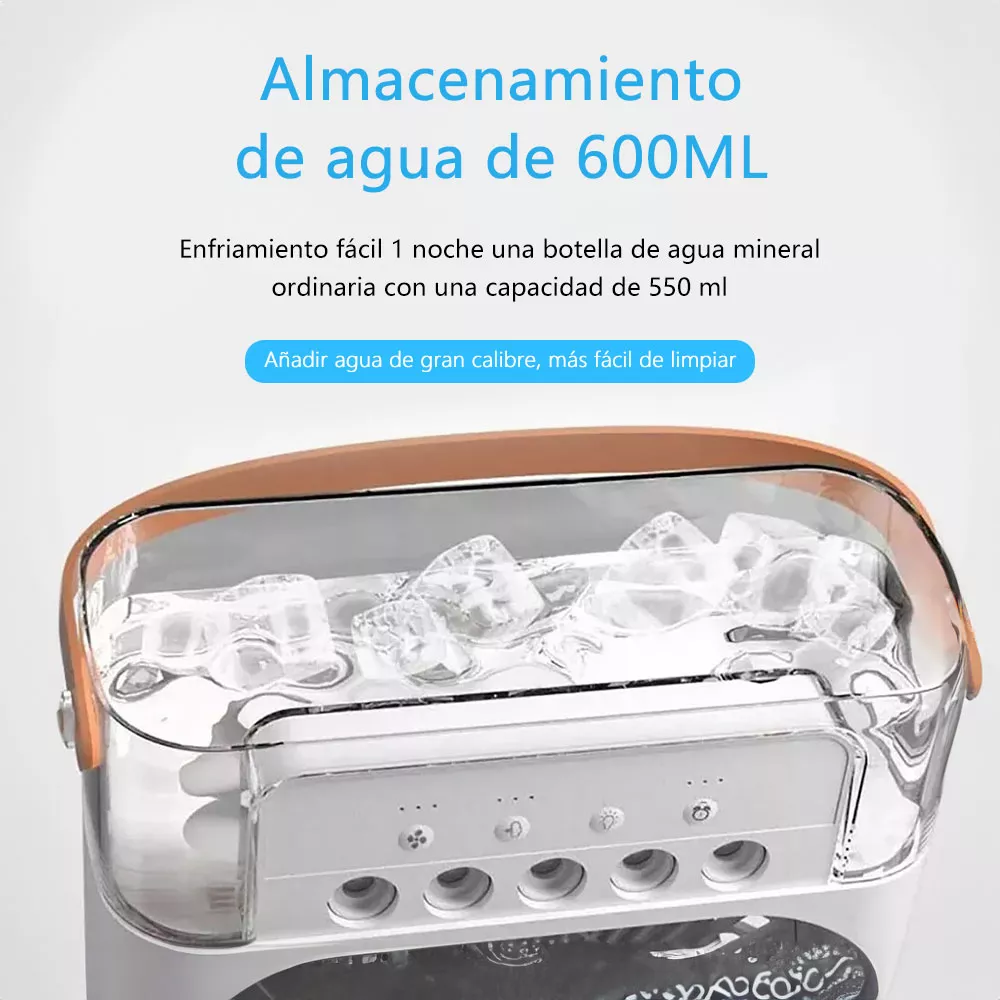 Foto 4 pulgar | Mini Ventilador Refrigeración Por Agua Aire Frío Humidificador Portátil Usb Con Luces