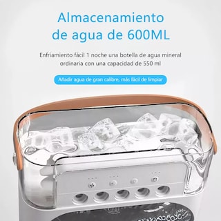 Foto 3 | Mini Ventilador Refrigeración Por Agua Aire Frío Humidificador Portátil Usb Con Luces