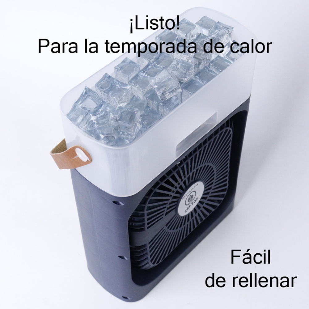 Foto 4 pulgar | Mini Ventilador Refrigeración Por Agua Aire Frío Humidificador Portátil Usb Con Luces